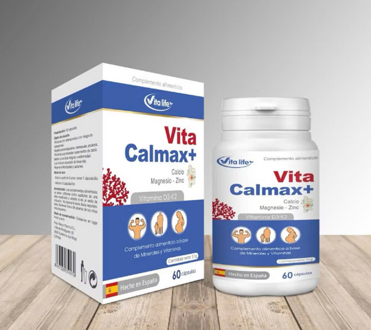 Canxi Hữu Cơ Tảo Biển Vita Calmax+ 60 Viên - Bổ Sung Canxi, Magie, Vitamin D3 và K2 Giúp Xương Khỏe Mạnh