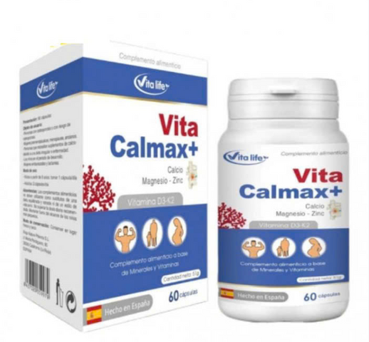 Canxi Hữu Cơ Tảo Biển Vita Calmax+ 60 Viên - Bổ Sung Canxi, Magie, Vitamin D3 và K2 Giúp Xương Khỏe Mạnh