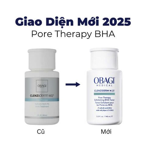 Toner BHA Tẩy Da Chết Obagi CLENZIderm M.D. 148ml - Giảm Mụn, Kiểm Soát Dầu Nhờn, Cải Thiện Lỗ Chân Lông