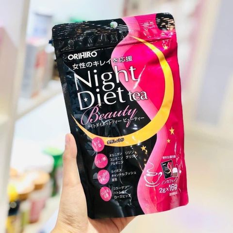 Trà giảm cân, đẹp da ban đêm Orihiro Night Diet Beauty 32g (2gx16 túi)