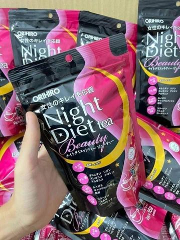 Trà giảm cân, đẹp da ban đêm Orihiro Night Diet Beauty 32g (2gx16 túi)