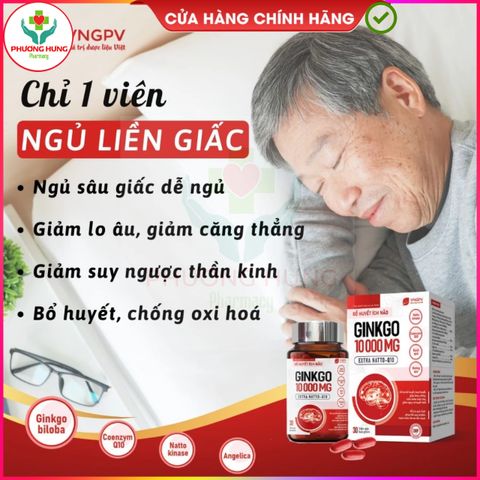 Bổ huyết ích não GINKGO 10000 của Thung lũng xanh-Hộp 30v,60v
