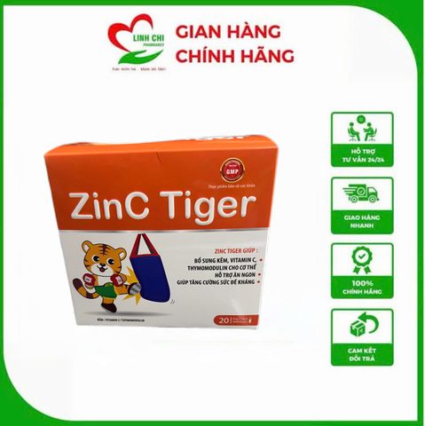 Kẽm ZinC Tiger - Bổ Sung Kẽm Tăng Cường Sức Đề Kháng và Giúp Bé Ăn Ngon - Sản Phẩm Dinh Dưỡng Chất Lượng cao