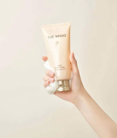 Sữa Rửa Mặt Dưỡng Ẩm The Whoo Gongjinhyang 180ml - Gel Tạo Bọt Chống Oxy Hóa, Dưỡng Sáng Da, Bộ Sản Phẩm Đặc Biệt