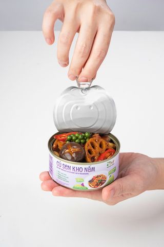 Củ Sen Kho Nấm Ăn Liền Tâm Minh Foods - Món Ăn Dinh Dưỡng Tiện Lợi Không Chất Bảo Quản 140g, Hương Vị Truyền Thống Việt