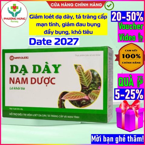 Cốm Dạ Dày Nam Dược - Hỗ Trợ Giảm Đau, Bệnh Dạ Dày, Đầy Bụng - Hộp 12 Gói Tiêu Hóa Tự Nhiên