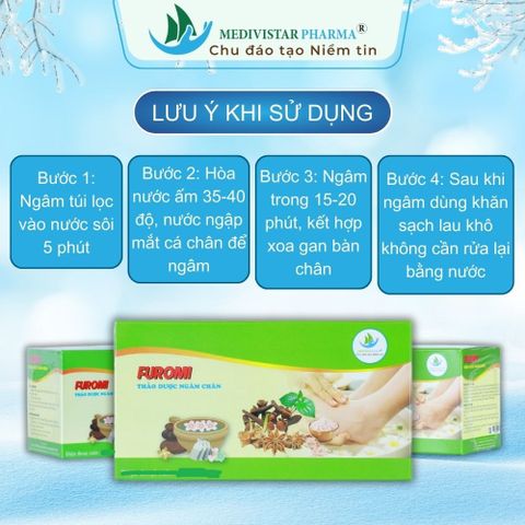 Gói Ngâm Chân Thảo Dược Furomi - Hỗ Trợ Đau Xương Khớp, Mất Ngủ, Lạnh Chân, Dùng Cho Gia Đình, 20 Túi Lọc Tiện Dụng