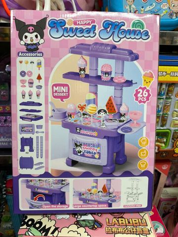 Đồ chơi đồ hàng mô phỏng quầy bán kem Kuromi 2016-261 gồm 26 chi tiết