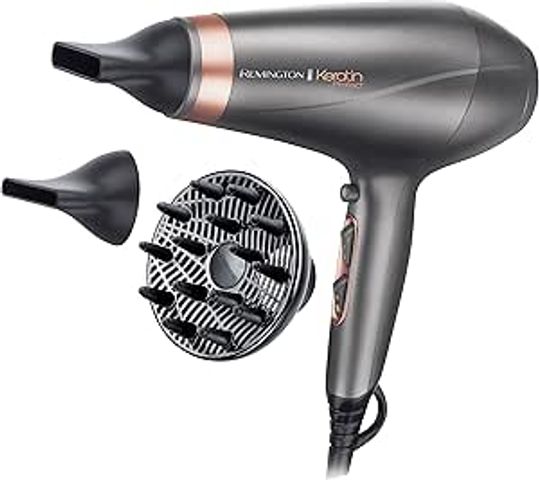 Máy Sấy Tóc Remington AC8820 - Siêu Êm 2200W Công Nghệ OPTIheat, Tạo Kiểu Lâu Dài 24h, Có 3 Phụ Kiện, Nhập Khẩu Đức