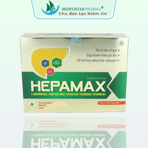 Viên Uống Hepamax Giải Độc Gan - Hỗ Trợ Thanh Nhiệt, Bảo Vệ Gan, 60 Viên - Thực Phẩm Chức Năng Dành Cho Người Uống Rượu, Suy Giảm Chức Năng Gan
