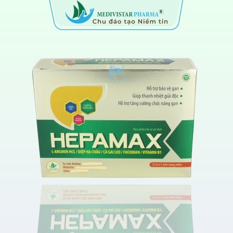 Viên Uống Hepamax Giải Độc Gan - Hỗ Trợ Thanh Nhiệt, Bảo Vệ Gan, 60 Viên - Thực Phẩm Chức Năng Dành Cho Người Uống Rượu, Suy Giảm Chức Năng Gan