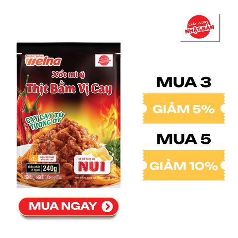 Nước Sốt Mì Ý Nisshin Hương Vị Thịt Bằm Cay 240g - Tiện Lợi, Ngon Miệng Cho Bữa Ăn Gia Đình