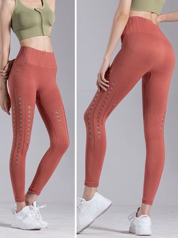 Quần Dài Legging Nữ Cạp Cao Gen Bụng Hack Mông Thun Mịn Thoáng Khí - Phối Rách Thời Trang Cho Tập Gym