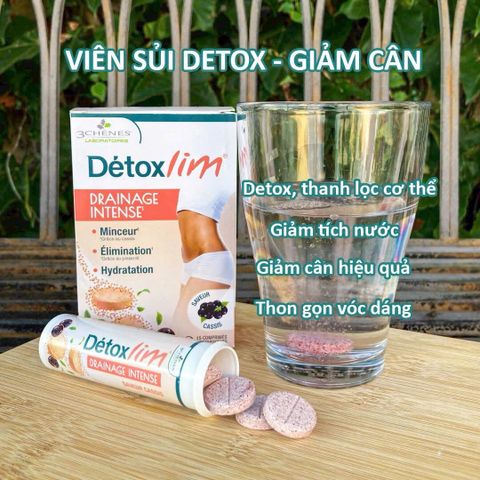 Viên sủi Detox Slim Les 3 Chênes Détoxslim Intense Draining 15 Viên