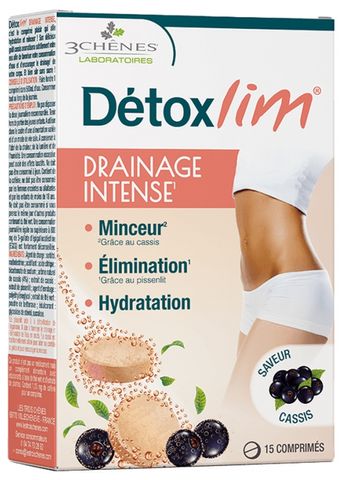Viên sủi Detox Slim Les 3 Chênes Détoxslim Intense Draining 15 Viên
