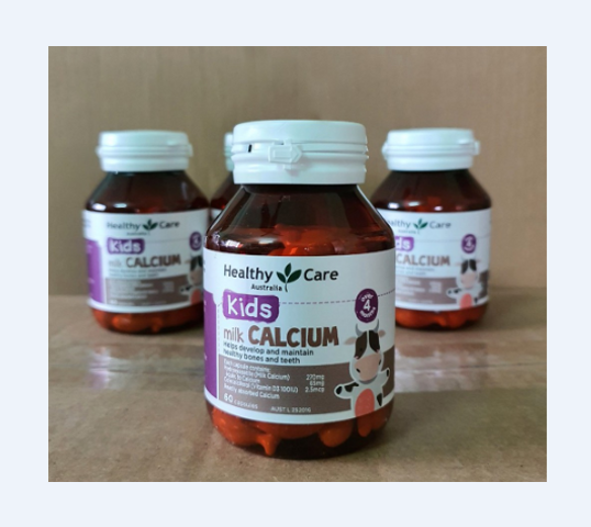 Viên Uống Bổ Sung Canxi Sữa Healthy Care 60 Viên - Hỗ Trợ Phát Triển Xương Răng Cho Bé Từ 4 Tháng Tuổi, Xuất Xứ Úc