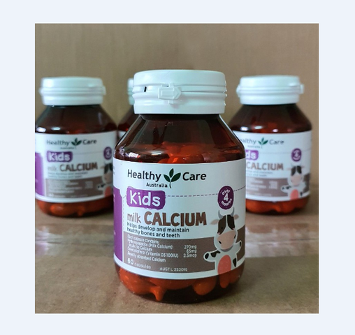 Viên Uống Bổ Sung Canxi Sữa Healthy Care 60 Viên - Hỗ Trợ Phát Triển Xương Răng Cho Bé Từ 4 Tháng Tuổi, Xuất Xứ Úc