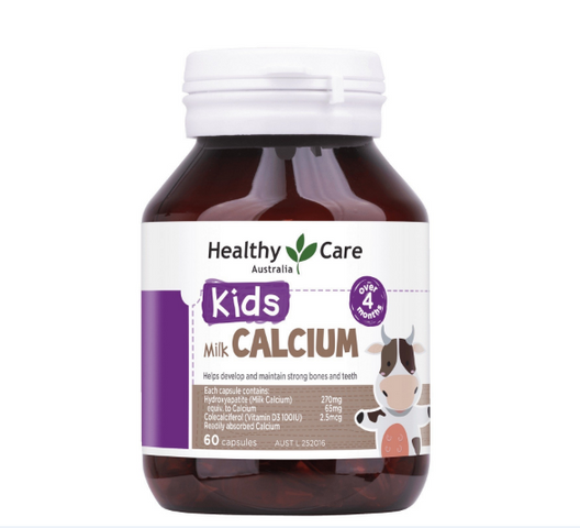Viên Uống Bổ Sung Canxi Sữa Healthy Care 60 Viên - Hỗ Trợ Phát Triển Xương Răng Cho Bé Từ 4 Tháng Tuổi, Xuất Xứ Úc
