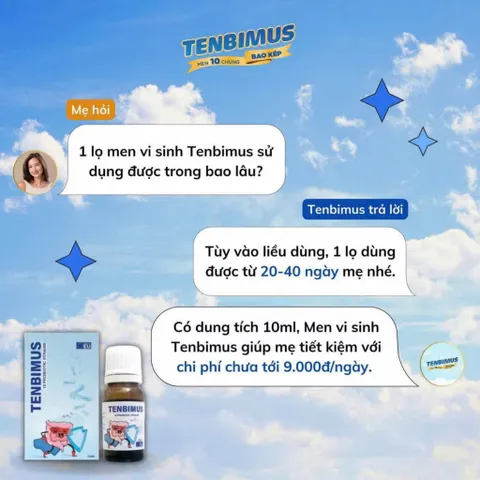 Men vi sinh Tenbimus giúp hỗ trợ tiêu hóa, tăng cường miễn dịch cho bé