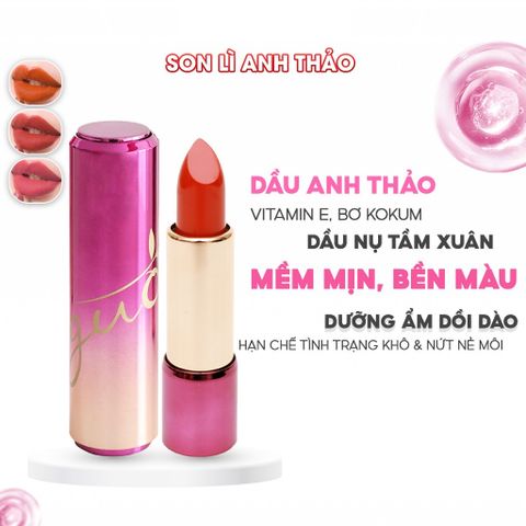 Son Môi Matte Cao Cấp GUO Cho Bà Bầu – 5g Không Chì, Dưỡng Ẩm Với Bơ Kokum, Dầu Nụ Tầm Xuân, Chống Nứt Nẻ