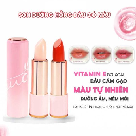 Son Dưỡng Hồng Dâu GUO - Rose Touch Lip Balm 5g Cho Bà Bầu, Dưỡng Ẩm Môi, Tự Nhiên và An Toàn