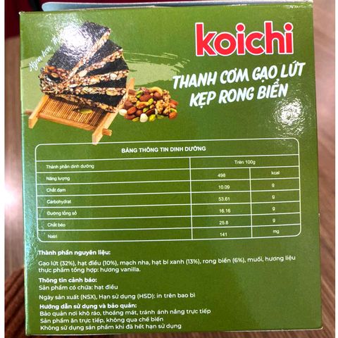 Thanh gạo lứt ăn kiêng người ăn eatclean giảm cân healthy thanh rong biển siêu hạt Bảo Ngọc