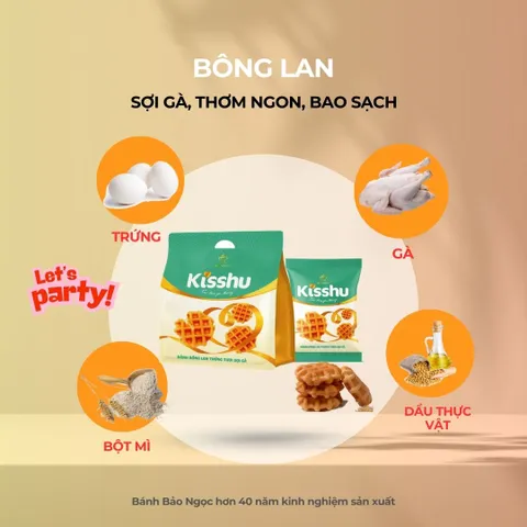 Combo 5 túi bánh kishu bông lan Bảo Ngọc bánh ăn sáng, ăn trưa, ăn tối
