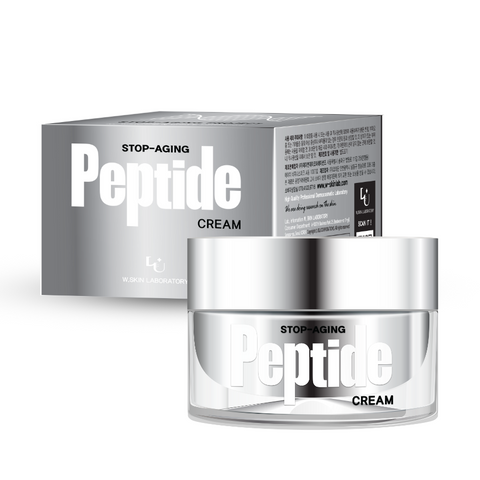 Kem Dưỡng Ẩm Peptide W.Skin Laboratory Stop-Aging 50g - Giảm Nếp Nhăn, Tăng Đàn Hồi Da, Nhập Khẩu Hàn Quốc