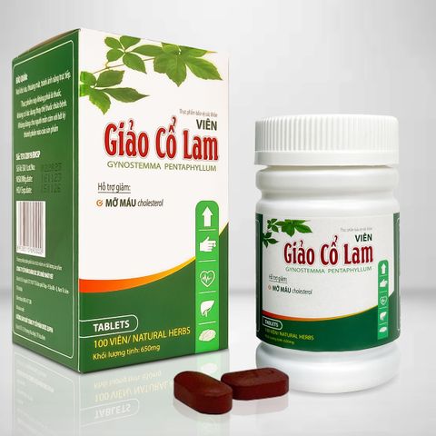 Viên Uống Cao Giảo Cổ Lam, Hỗ Trợ Hạ Mỡ Máu, Cholesterol (Hộp 100 viên)