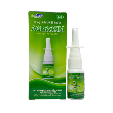 Xịt Mũi AGERVISIM Vệ Sinh Mũi, Giảm Sổ Mũi, Ngẹt Mũi Và Viêm Xoang (Chai 15ml)