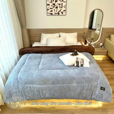 Chăn Lông Cừu Camelia - Chăn Cừu Đẹp Hà Nội