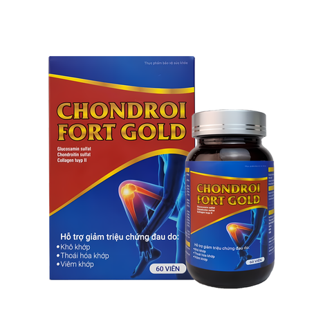 Viên Uống CHONDROI FORT GOLD Hỗ Trợ Giảm Đau Khớp, Viêm Khớp (Hộp 60 viên)