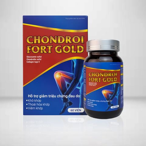 Viên Uống CHONDROI FORT GOLD Hỗ Trợ Giảm Đau Khớp, Viêm Khớp (Hộp 60 viên)