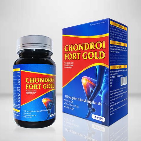 Viên Uống CHONDROI FORT GOLD Hỗ Trợ Giảm Đau Khớp, Viêm Khớp (Hộp 60 viên)