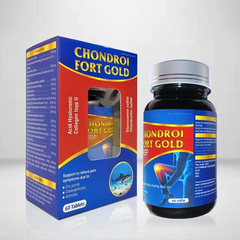 Viên Uống CHONDROI FORT GOLD Hỗ Trợ Giảm Đau Khớp, Viêm Khớp (Hộp 60 viên)
