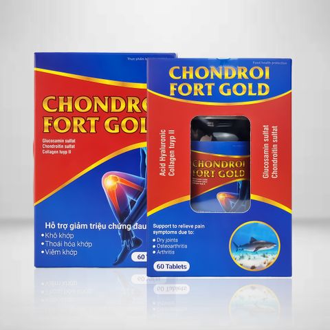 Viên Uống CHONDROI FORT GOLD Hỗ Trợ Giảm Đau Khớp, Viêm Khớp (Hộp 60 viên)