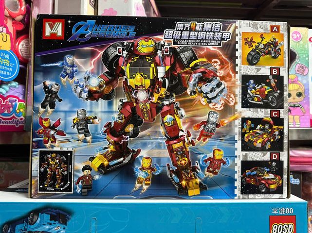 Đồ Chơi Lắp Ráp Iron Man - Xe Chiến Đấu Siêu Anh Hùng MG1318A D, B, C, D - Đồ Chơi Lego Thú Vị Cho Fans Marvel