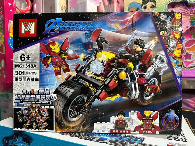 Đồ Chơi Lắp Ráp Iron Man - Xe Chiến Đấu Siêu Anh Hùng MG1318A D, B, C, D - Đồ Chơi Lego Thú Vị Cho Fans Marvel