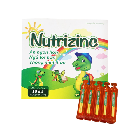 Ống Uống NUTRIZINC Bổ Sung Kẽm, Giúp Ăn Ngon Và Tăng Cường Đề Kháng Cho Trẻ Em (Hộp 20 ống)