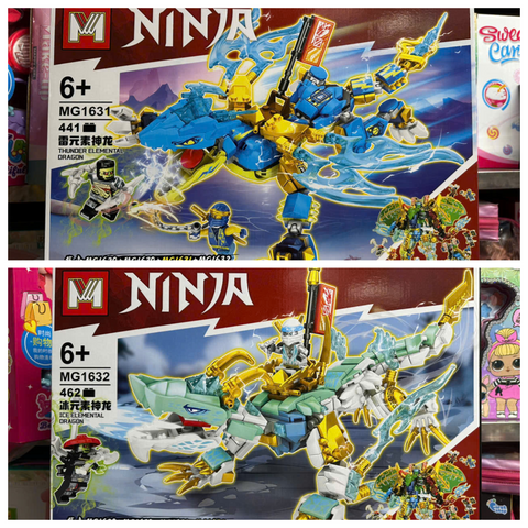 Bộ đồ chơi lắp ráp Ninja rồng xanh MG1631 MG1632 - Đồ chơi phát triển tư duy sáng tạo cho trẻ từ 6 tuổi trở lên