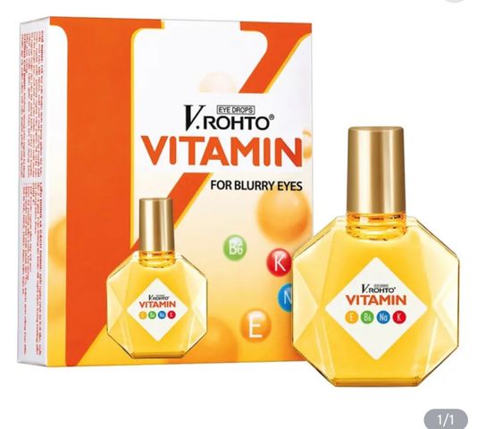 Nước Nhỏ Mắt V.Rohto Vitamin Màu Cam 13ml - Giảm Khô Mắt, Tăng Cường Thị Lực Với Vitamin E & B6