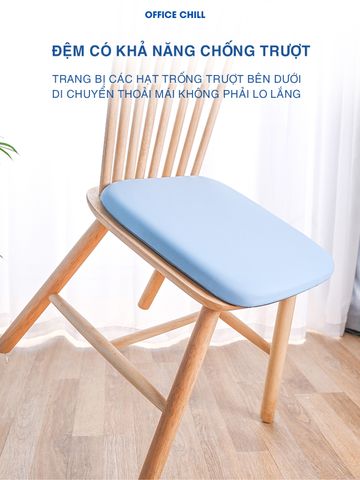 Đệm Lót Ngồi Ghế Gỗ OFFICE CHILL - Nệm Cao Su Non Thoáng Khí Cho Ghế Văn Phòng, Hỗ Trợ Sức Khỏe Người Dùng, Giảm Đau Mỏi
