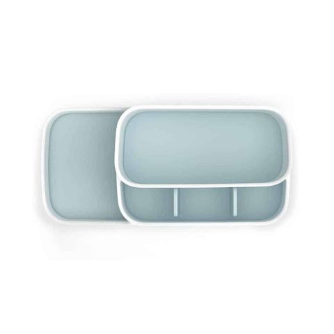 Khay Đựng Bàn Chải Mỹ Phẩm Nhà Tắm Joseph Joseph 70504 EasyStore Trắng Xanh - Thiết Kế Hiện Đại, An Toàn, Chống Trượt