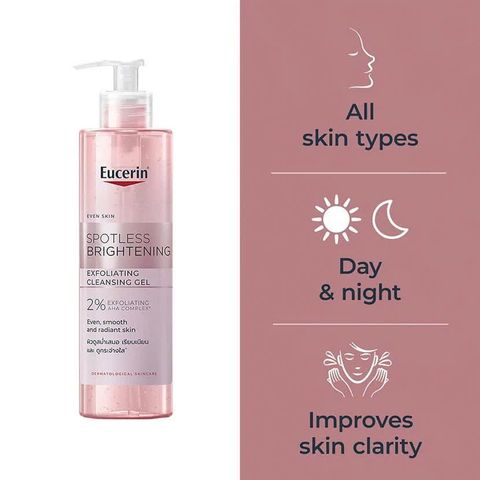 Gel Rửa Mặt Eucerin Giúp Dưỡng Sáng Da Spotless Brightening Exfoliating Cleansing Gel 200ml