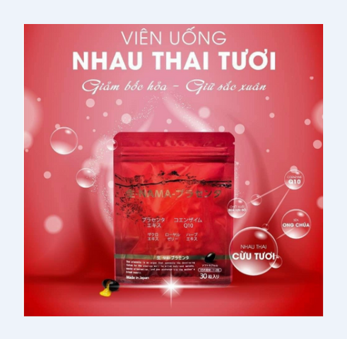 Viên Uống Nhau Thai Tươi Nama Q10 Gói 30 Viên