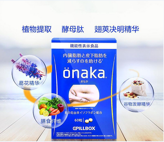 Viên hỗ trợ tan mỡ bụng Onaka Cpillbox Nhật Bản 60 viên