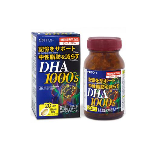 Viên uống DHA Itoh 1000 mg 120 viên Nhật Bản tăng cường trí nhớ