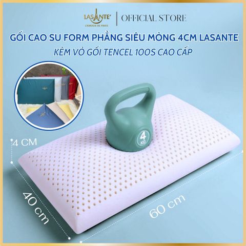Gối Cao Su Lasante Siêu Mỏng(vát cạnh)