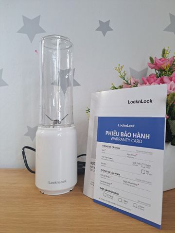 Máy Xay Sinh Tố Mini LocknLock EJM433WHT - 150W, 280ml, Thiết Kế Hiện Đại, Bảo Hành 2 Năm, Dễ Dàng Sử Dụng, Phù Hợp Mọi Không Gian Bếp