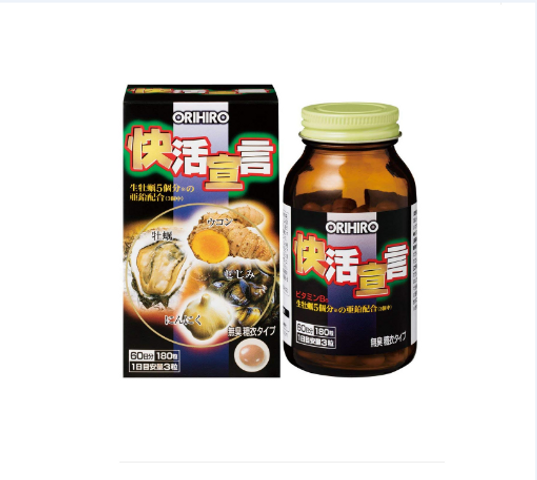 Tinh Chất Hàu Tươi, Tỏi, Nghệ Orihiro - Tăng Cường Sinh Lực Nam Giới, Cải Thiện Chất Lượng Tinh Trùng, 180 Viên